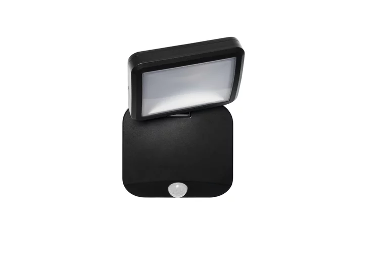 Battery LED Spotlight Sensor Noir lampe d’extérieur De Ledvance - Avec une couleur de lumière blanche neutre de 4000K et un capteur de mouvement et de lumière intégré, la lampe s'allume automatiquement en cas de besoin.