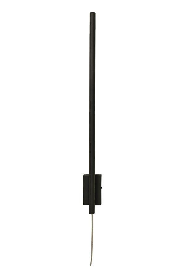 Stecco 65cm Noir applique murale De Aneta Lighting - Grâce à son design élégant, la lumière blanche chaude et indirecte prend tout son sens et illumine un coin sombre du couloir ou de la salle de télévision.