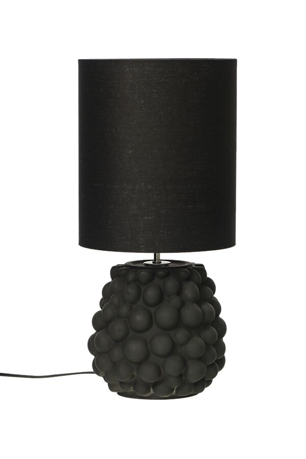 Bubbles 48cm Noir lampe de table De Aneta Lighting - La lampe de table passionnante "Bubbles" a une base de lampe en verre unique avec une texture de bulles de formes différentes.