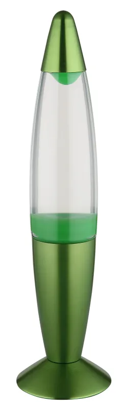 Etna Vert lampe pour enfant De Globo Lighting - Etna &auml;r en fascinerande lavalampa med klar v&auml;tska och gr&ouml;nt vax som sm&auml;lter l&aring;ngsamt och skapar hypnotiska ljuseffekter.