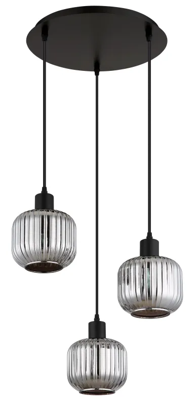 Tom Ø42 Couleur fumée suspension De Globo Lighting - Den mattsvarta metallen ger ett modernt uttryck och passar perfekt in i olika inredningsstilar.