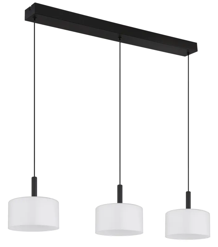 Trenton 96cm Blanc suspension De Globo Lighting - Denna takpendel &auml;r idealisk f&ouml;r matsalar och k&ouml;k, d&auml;r den skapar en inbjudande atmosf&auml;r och ett stilrent uttryck.