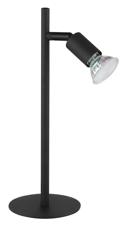 Matrix 30cm Noir lampe de bureau De Globo Lighting - Den runda basen och det raka metallr&ouml;ret i mattsvart ger ett modernt och elegant uttryck.