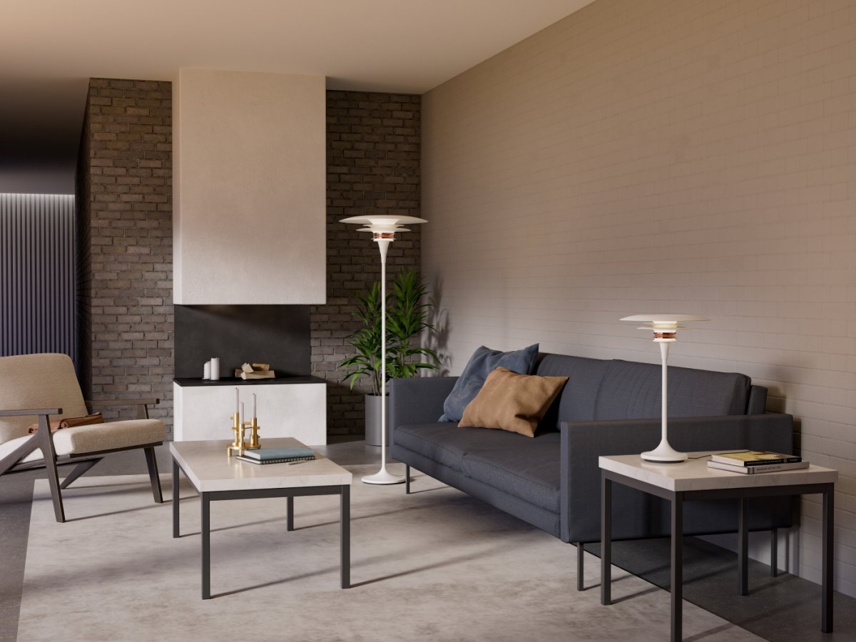 Diablo Ø50 Blanc/rosé lampadaire De Belid - Disponible en plusieurs combinaisons de couleurs, notamment un mélange saisissant de blanc mat et de rose, il crée un look à la fois moderne et saisissant.