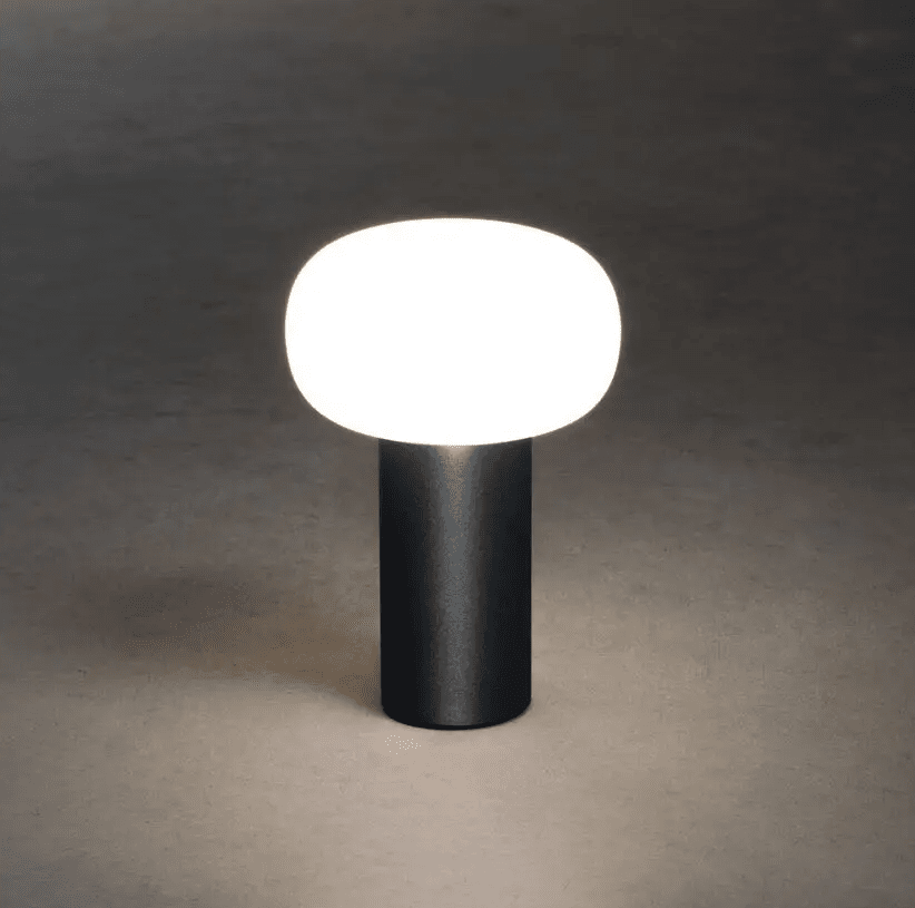 Antibes 20cm Noir portable De Konstsmide - La lampe dispose d'un variateur permettant de régler la luminosité et la température de couleur.