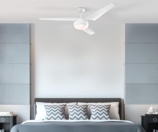 Madeline Ø142 Blanc De Westinghouse - Le ventilateur est livré avec une télécommande qui vous permet de contrôler quatre vitesses de ventilateur ainsi que les fonctions marche/arrêt et de gradation de l'éclairage.