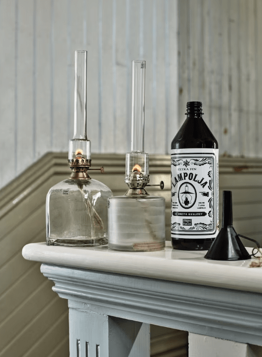 Frosted kerosene lamp big Transparent De Strömshaga - Convient à la mèche numéro de pièce 116210 et au tube de brûleur numéro de pièce 121810G.