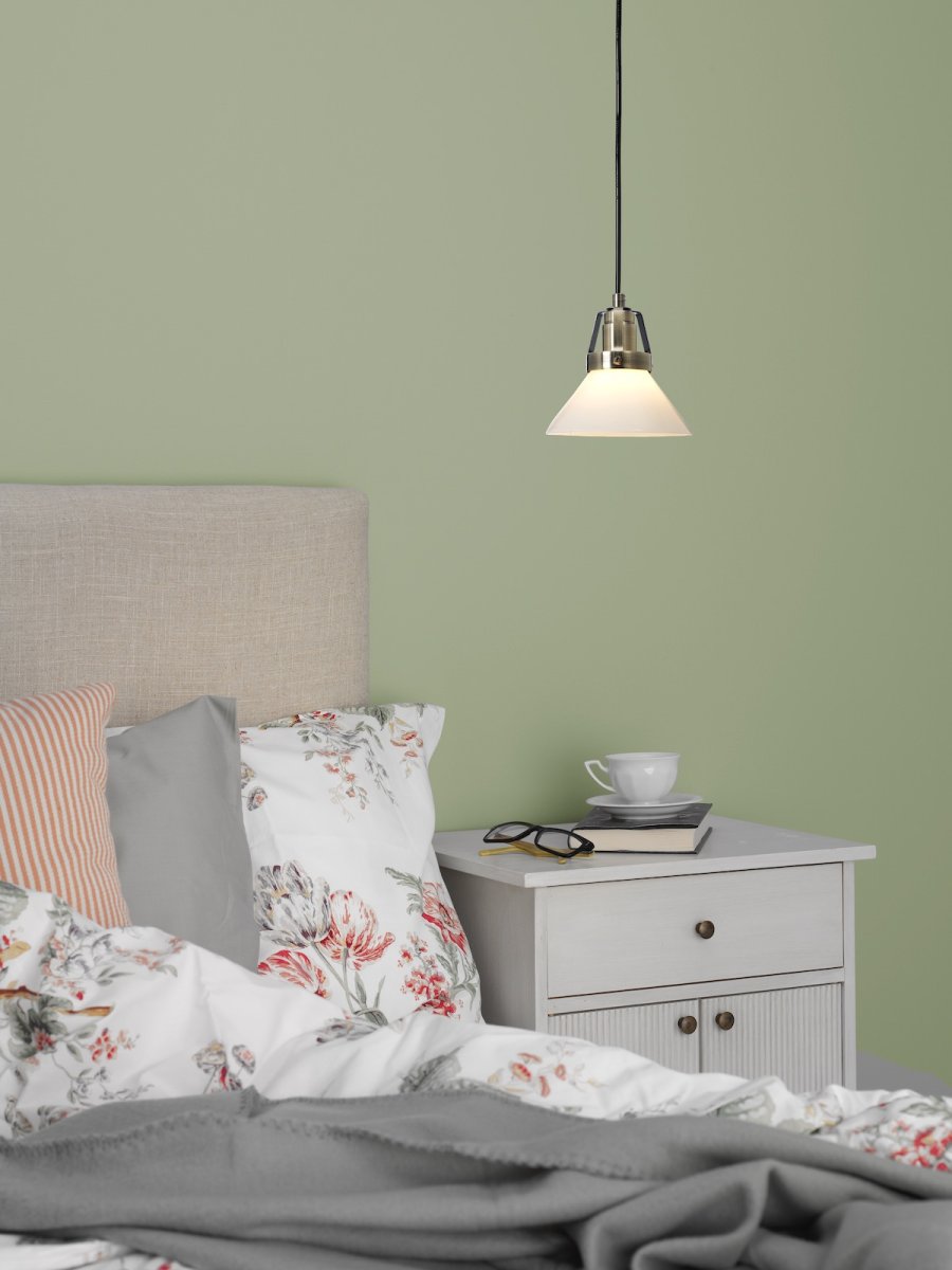 Lampe Style École Ø15 Blanc lampe de fenêtre De Cottex - Livré avec câble noir de 3,5 m et prise.