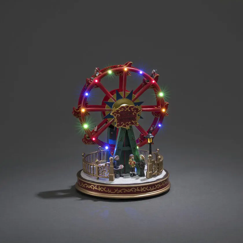 Décoration De Noël Mécanique Avec Grande Roue 30cm Multicolore De Konstsmide - Cr&eacute;ez une ambiance de No&euml;l magique avec cette charmante d&eacute;coration de No&euml;l m&eacute;canique en forme de grande roue.
