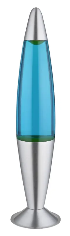 Etna Argent lampe pour enfant De Globo Lighting - Etna &auml;r en fascinerande lavalampa med bl&aring; v&auml;tska och gult vax som sm&auml;lter l&aring;ngsamt och skapar hypnotiska ljuseffekter.