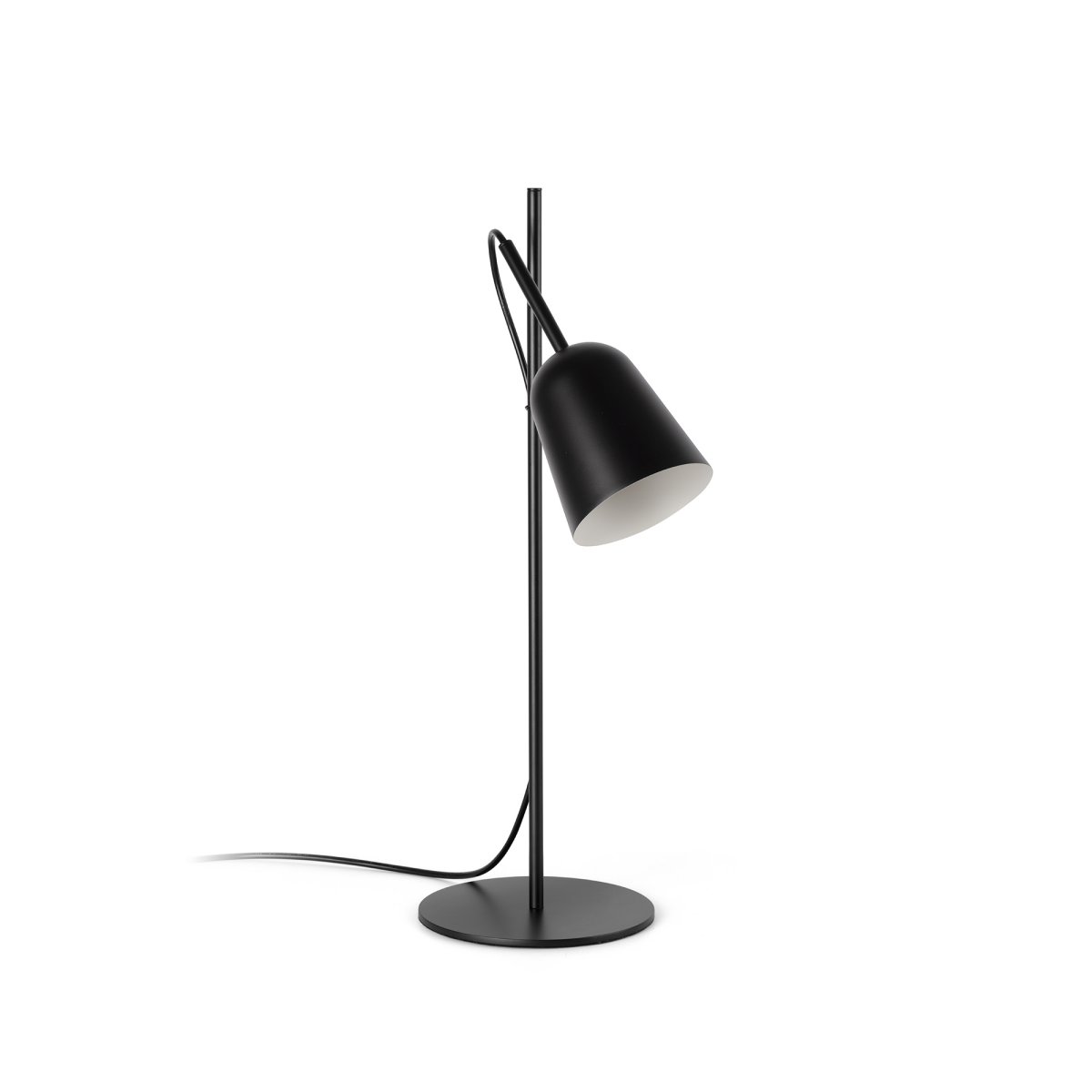 Studio 55cm Noir lampe de bureau De Faro Barcelona - Gr&acirc;ce &agrave; sa couleur noire et &agrave; sa forme &eacute;l&eacute;gante, elle s'int&egrave;gre parfaitement sur un bureau, une table de chevet ou un salon.
