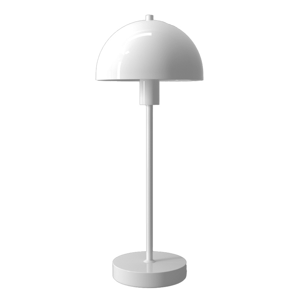 Vienda 48cm Blanc lampe de table De Herstal - La lampe de table Vienda avec son design classique et &eacute;l&eacute;gant permet une utilisation &agrave; long terme dans le salon.