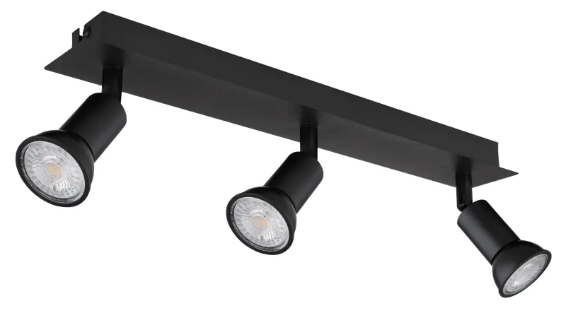 Drew 3 Noir spot De Globo Lighting - Drew &auml;r en stilren takspotlight som imponerar med sin enhetliga svarta design.