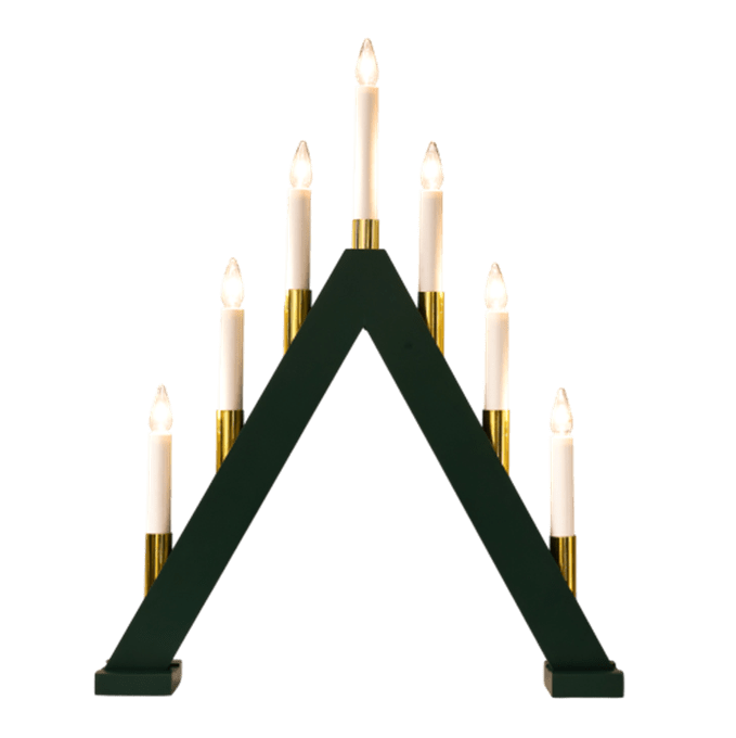 Hilda 7 vert foncé De Pixie Design - Hilda trouve parfaitement sa place sur une fen&ecirc;tre et diffuse une lumi&egrave;re douce et tamis&eacute;e pendant l'Avent et No&euml;l.