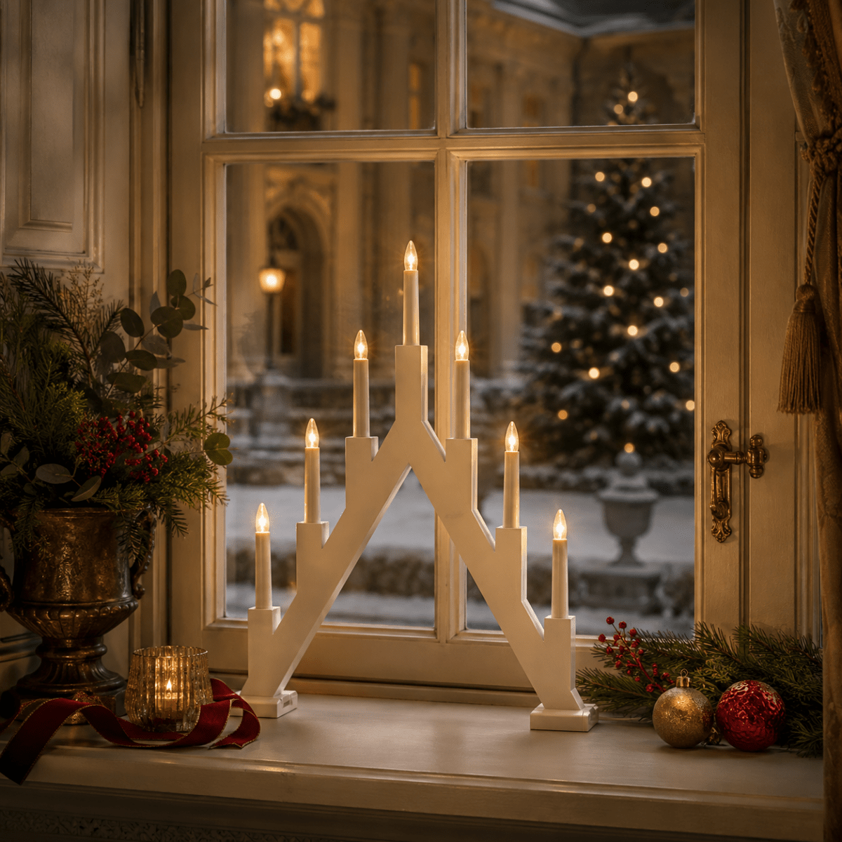 Ellen Blanc De Pixie Design - Placez Ellen pr&egrave;s d'une fen&ecirc;tre et laissez-la r&eacute;pandre une ambiance de No&euml;l conviviale durant les mois les plus sombres de l'ann&eacute;e.