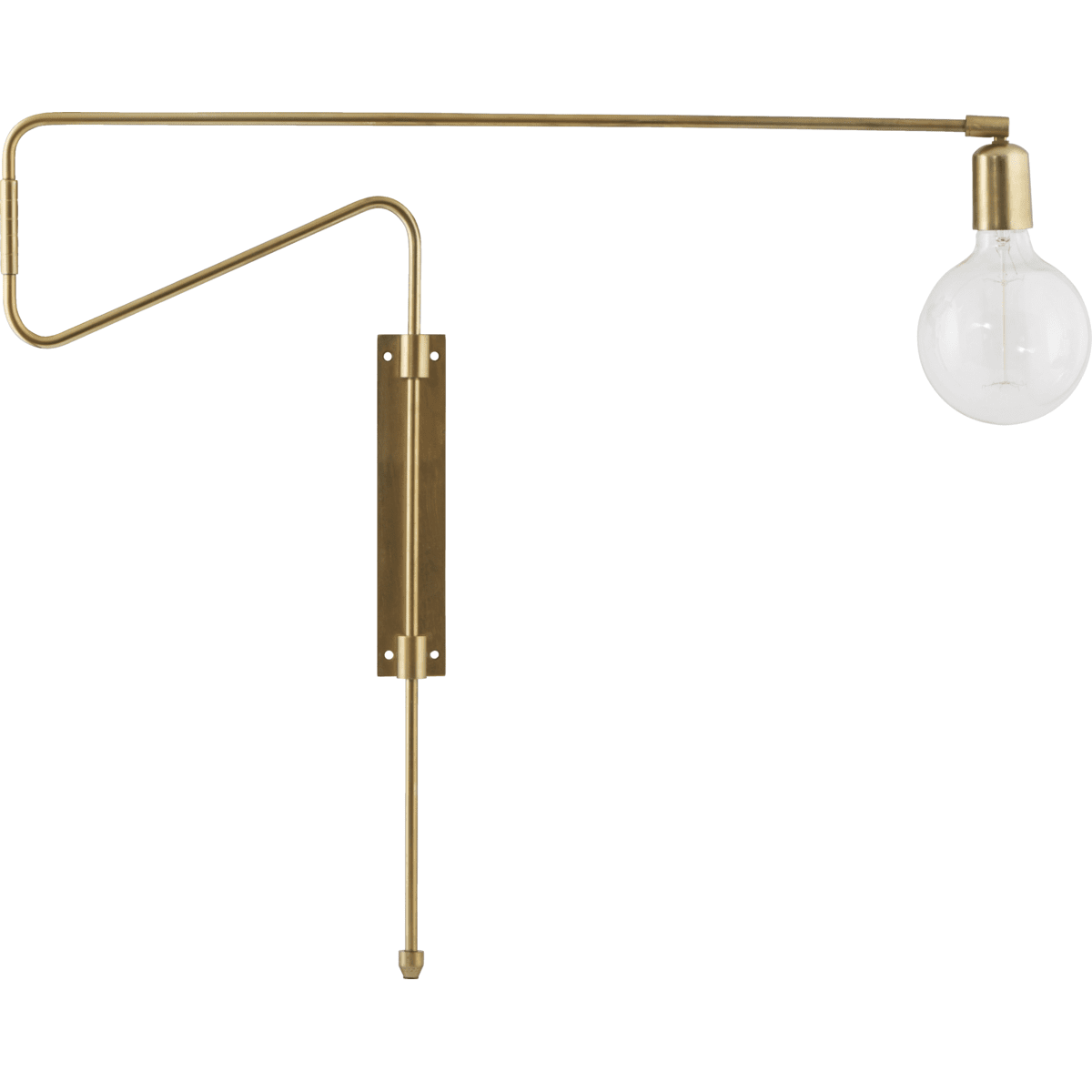Swing 70cm Laiton applique murale De House Doctor - Le laiton s'int&egrave;gre bien dans un style de d&eacute;coration int&eacute;rieure nordique simple et &eacute;pur&eacute;, mais peut &eacute;galement &ecirc;tre utilis&eacute; avec des meubles plus classiques.