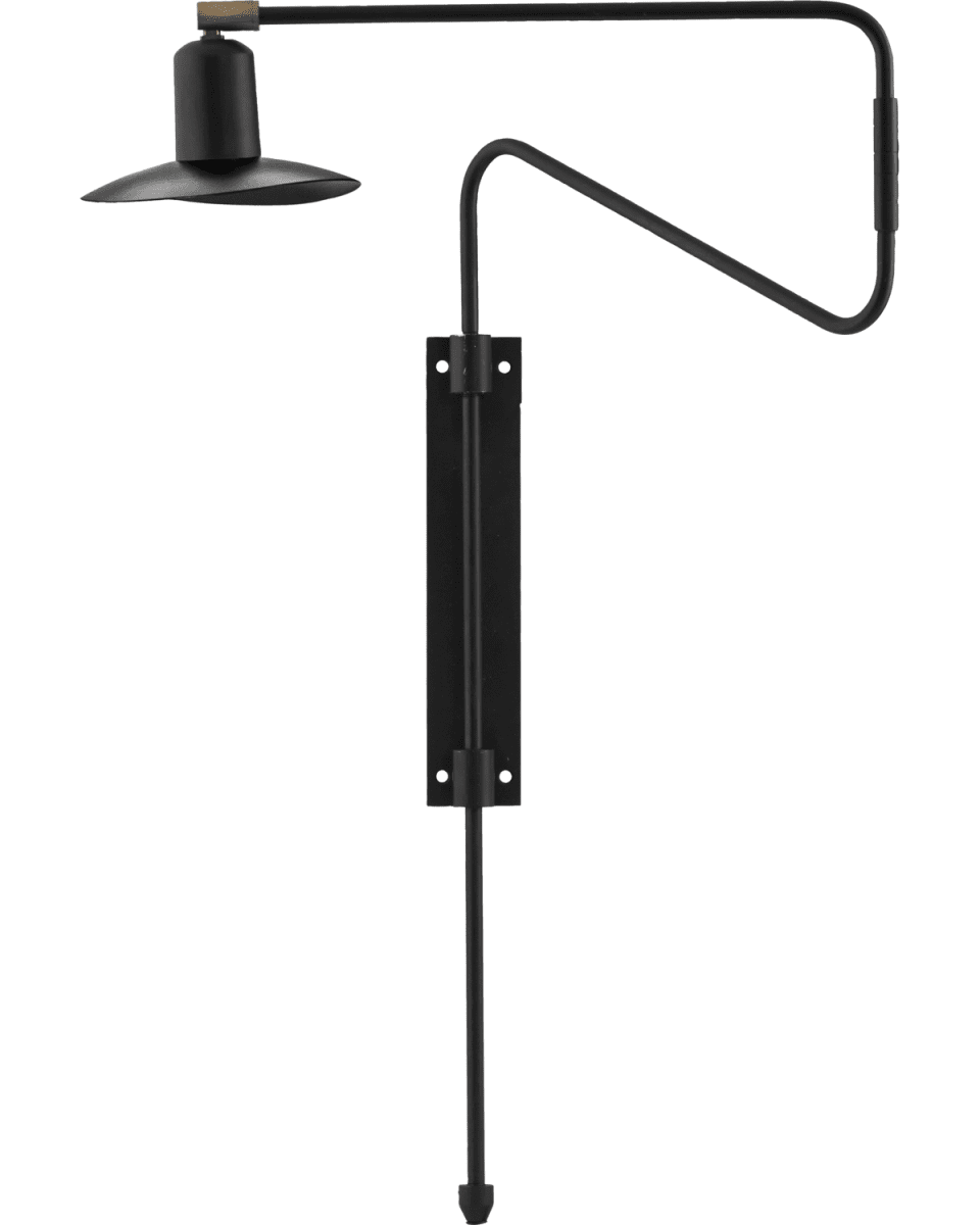 Swing 35cm Noir applique murale De House Doctor - Cette applique murale s'adapte parfaitement &agrave; de nombreux styles d'int&eacute;rieur et peut &ecirc;tre parfaitement int&eacute;gr&eacute;e dans le salon, le bureau ou la chambre.