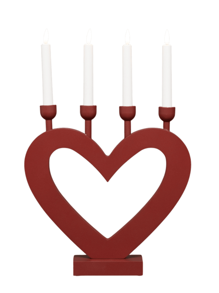 Cœur ROUGE De Pixie Design - Sa forme de c&oelig;ur dessine une silhouette charmante et en fait un bel objet de d&eacute;coration, par exemple sur un rebord de fen&ecirc;tre, un bureau ou une table d'appoint.