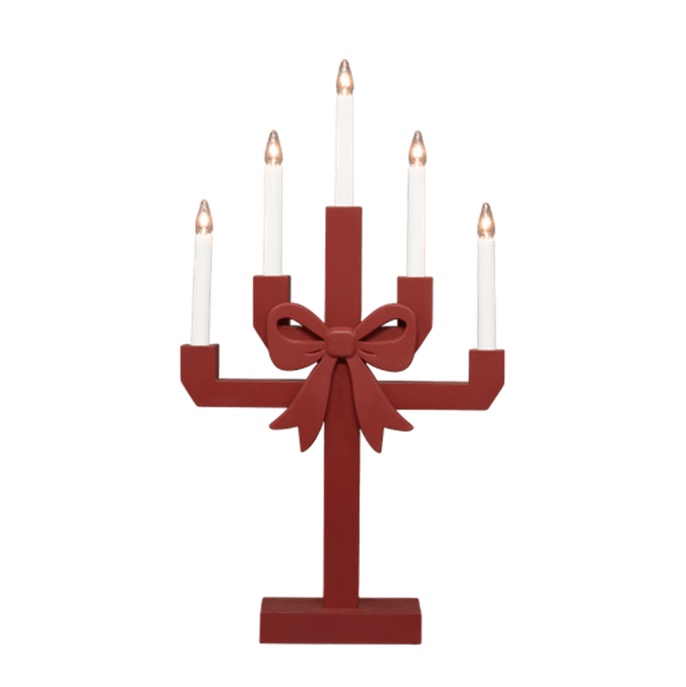 Kerstin ROUGE De Pixie Design - Avec sa forme classique et son joli n&oelig;ud, Kerstin constitue une ravissante d&eacute;coration de No&euml;l, id&eacute;ale pour une fen&ecirc;tre, un bureau ou une table d'appoint.
