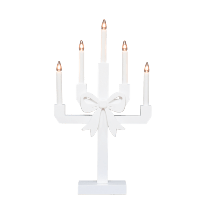 Kerstin Blanc De Pixie Design - Avec sa forme classique et son joli n&oelig;ud, Kerstin constitue une ravissante d&eacute;coration de No&euml;l, id&eacute;ale pour une fen&ecirc;tre, un bureau ou une table d'appoint.