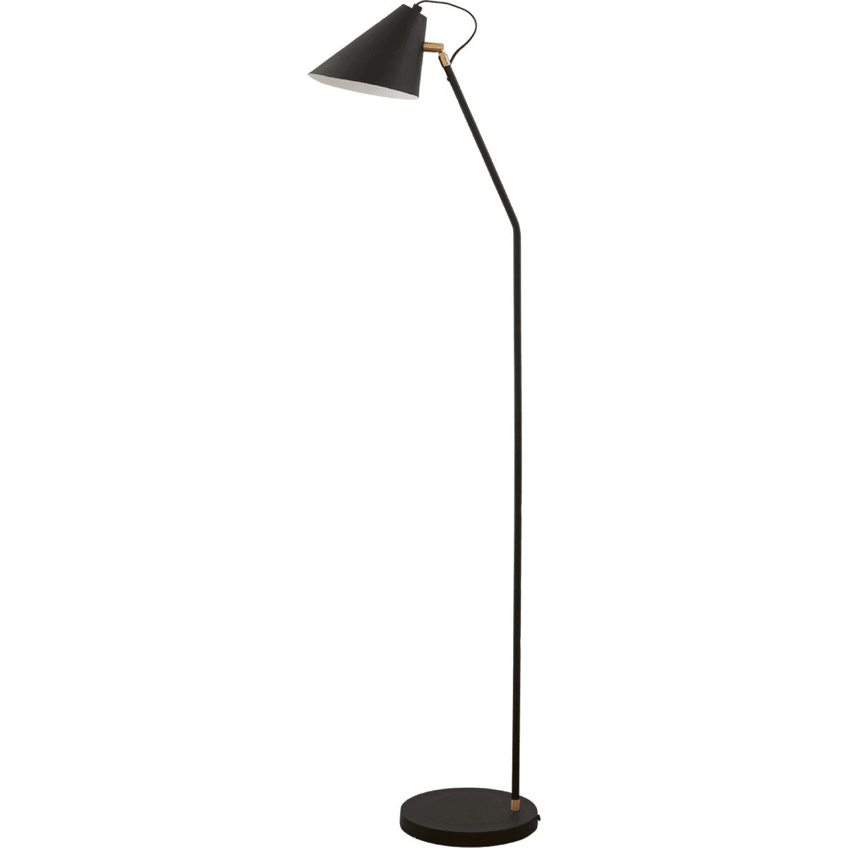 Club Noir lampadaire De House Doctor - La tête de la lampe peut être inclinée vers le haut et vers le bas, ce qui permet d'ajuster la direction de la lumière.