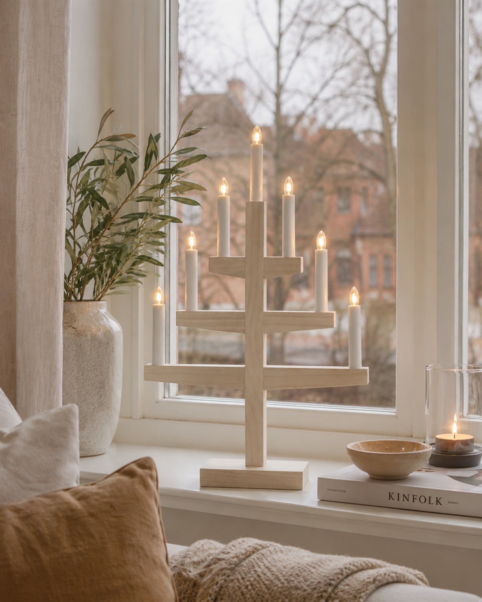 Trapp Tache blanche De Star Trading - La teinte claire du bois et la simplicit&eacute; de sa forme font de Trapp une d&eacute;coration de No&euml;l intemporelle qui s'int&egrave;gre aussi bien dans un int&eacute;rieur moderne que classique.