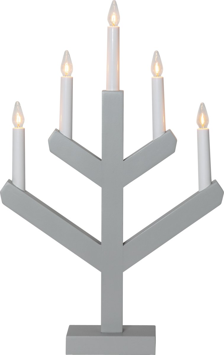 Vinga Gris De Star Trading - Le bougeoir parfait pour No&euml;l, le bougeoir de l'Avent est en bois.