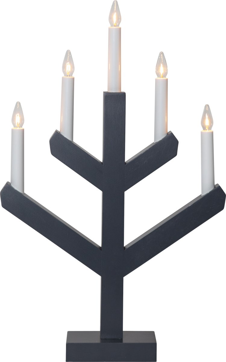 Vinga Gris De Star Trading - Le bougeoir parfait pour No&euml;l, le bougeoir de l'Avent est en bois.