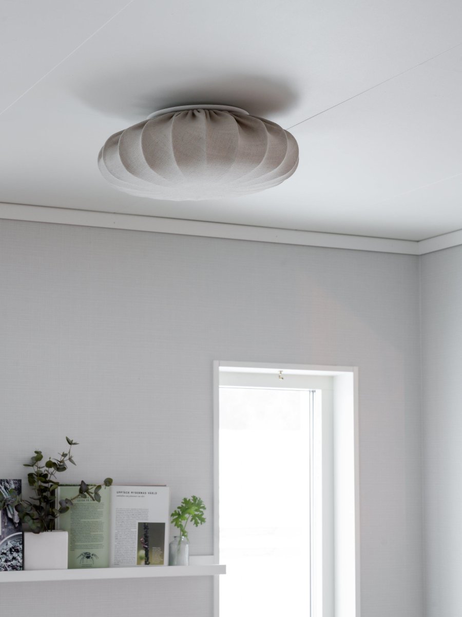 Florenzo Ø56 Gris plafonnier De PR Home - Plafonnier en tissu de lin avec une belle structure.