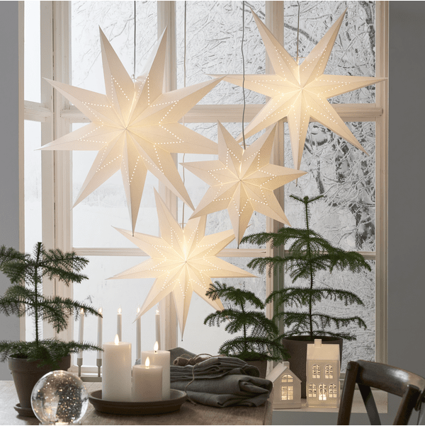 Lysa Ø80 Blanc De Star Trading - Id&eacute;ale pour les d&eacute;corations de No&euml;l et de l'Avent.