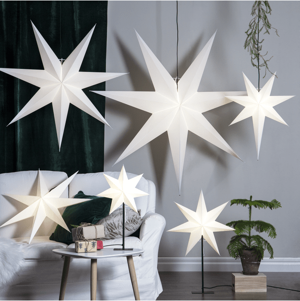 Frozen Ø70 Blanc De Star Trading - &Eacute;toile en papier blanc de 70 cm de diam&egrave;tre.