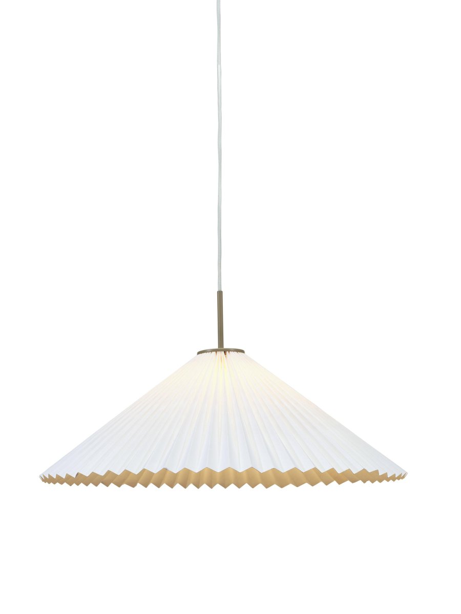 Dora Ø60 Blanc suspension De PR Home - Le luminaire dispose d'une douille E27 et est pr&eacute;par&eacute; pour une connexion sans terre et une suspension par crochet sur une douille de plafond existante.