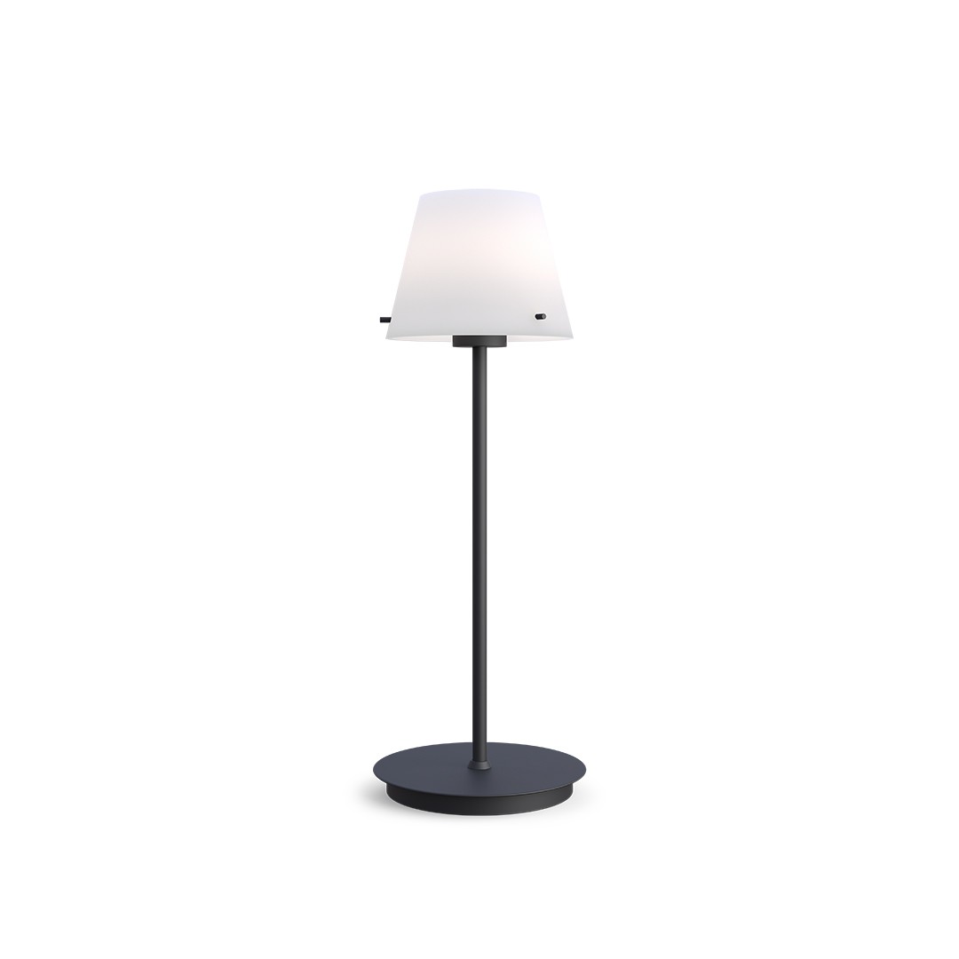 Gil 34cm Noir lampe de table De Herstal - Idéale pour le salon, la chambre ou comme lampe de chevet, elle crée une ambiance chaleureuse et accueillante.