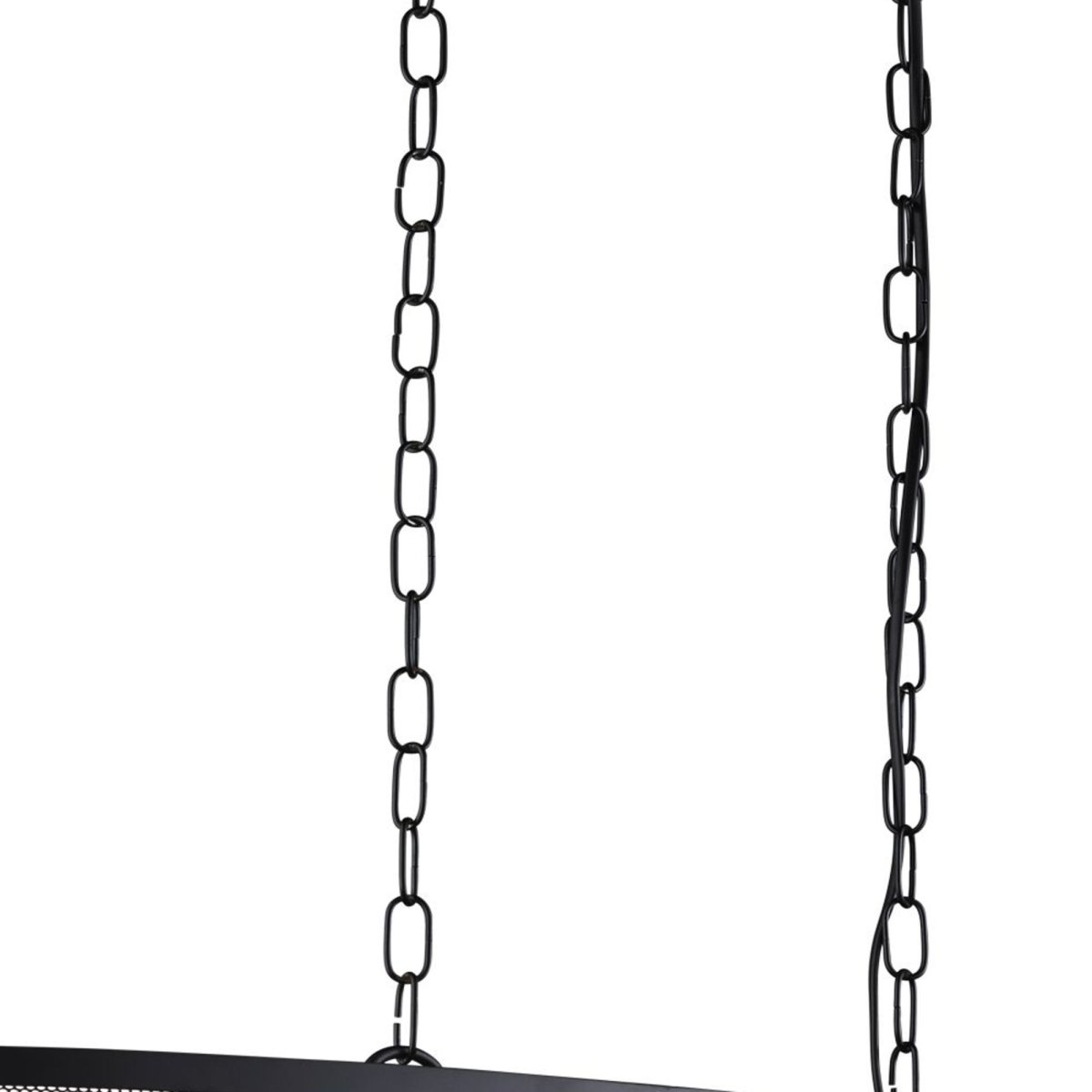Fishnet 90cm Noir suspension De Searchlight - Cette impressionnante suspension en r&eacute;sille noire mate renferme quatre sources lumineuses dans une belle et d&eacute;corative cage en r&eacute;sille noire.