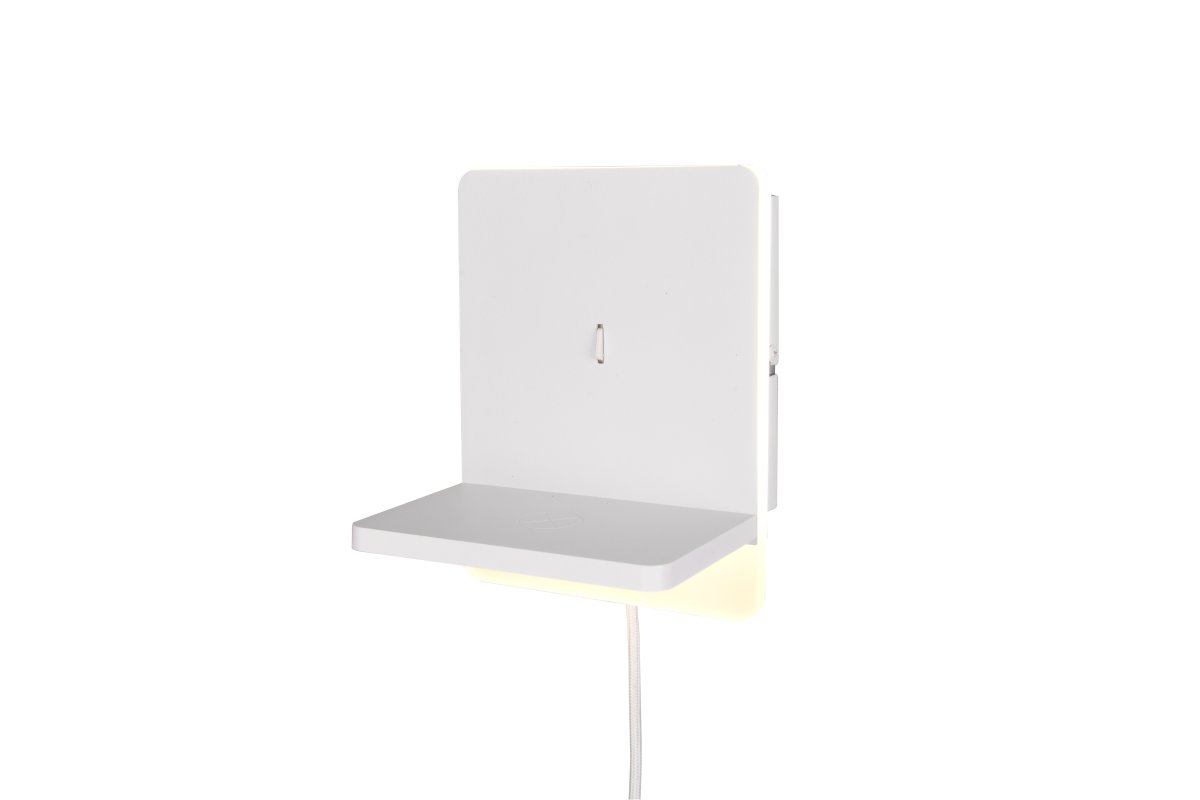 Fairfield 20cm Blanc applique murale De Trio Lighting - La fonction FLEXconnect permet à la fois une installation permanente et une installation avec un câble et une prise murale.