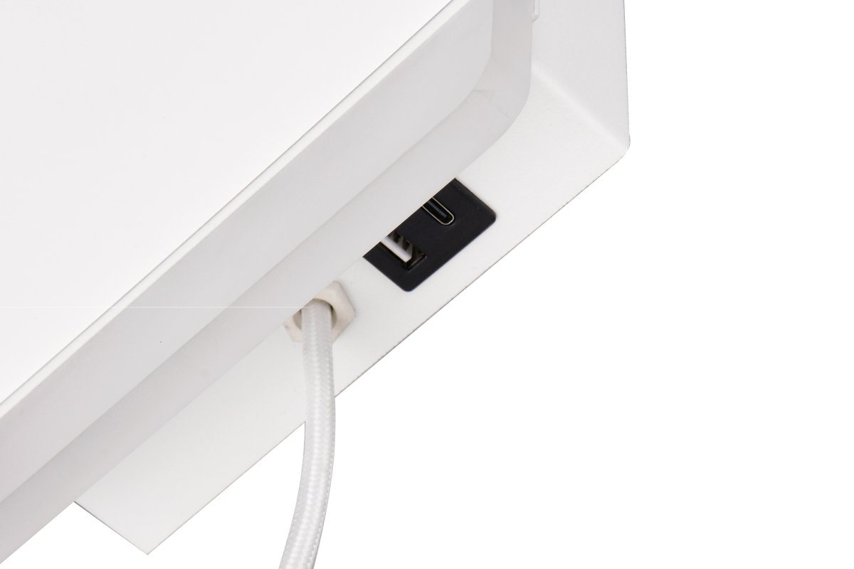 Fairfield 20cm Blanc applique murale De Trio Lighting - La fonction FLEXconnect permet à la fois une installation permanente et une installation avec un câble et une prise murale.