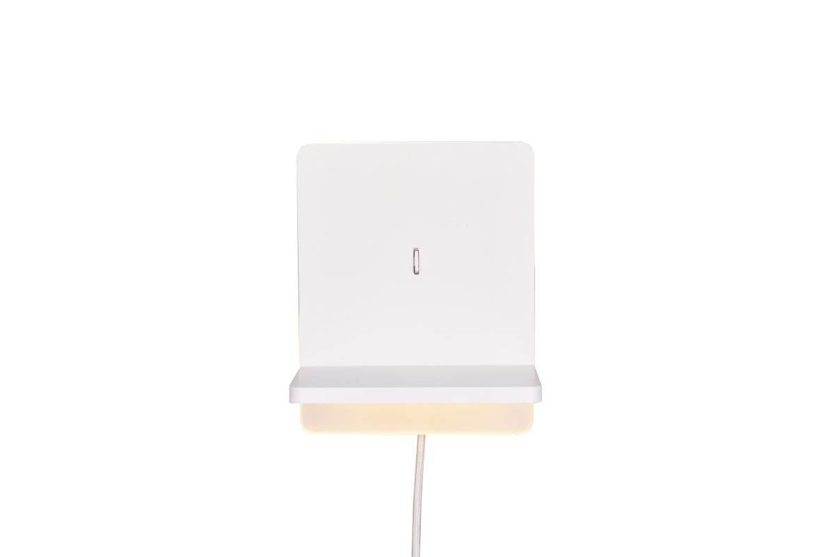 Fairfield 20cm Blanc applique murale De Trio Lighting - La fonction FLEXconnect permet à la fois une installation permanente et une installation avec un câble et une prise murale.