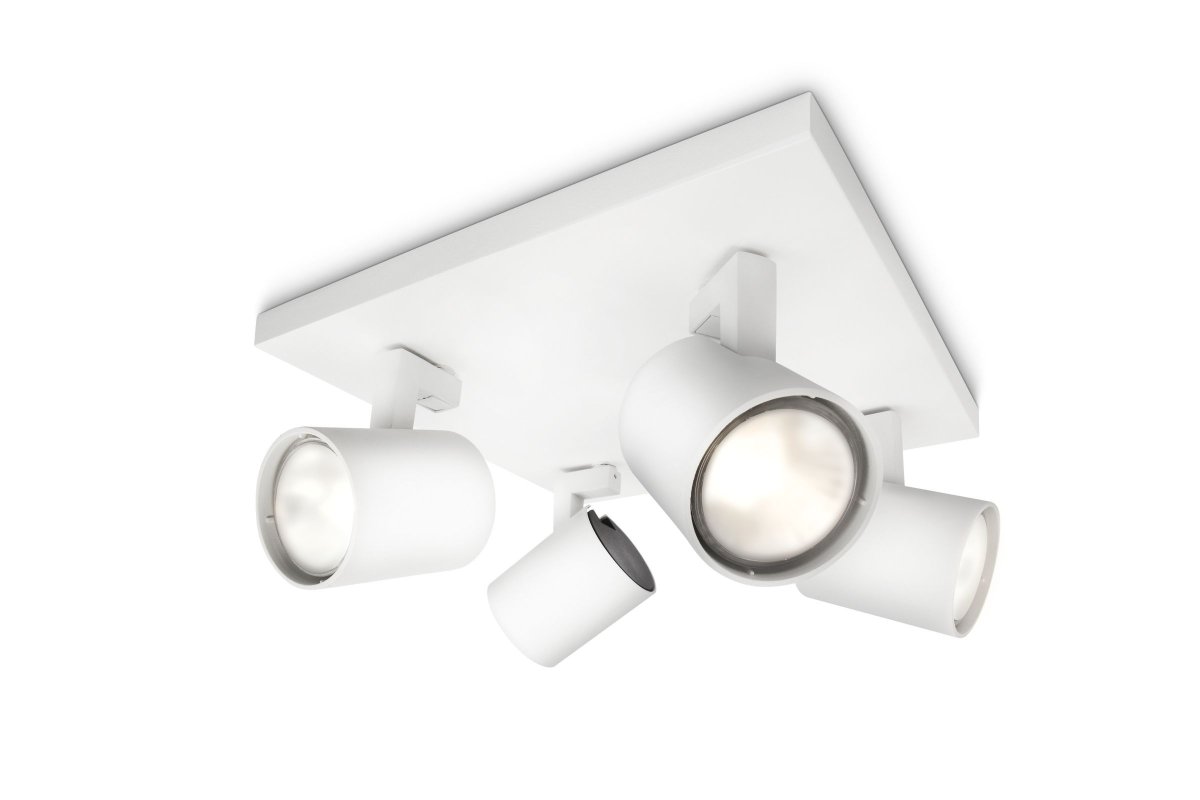 Runner 4 Blanc spot De Philips - Le bo&icirc;tier en aluminium blanc compl&egrave;te parfaitement la source lumineuse.