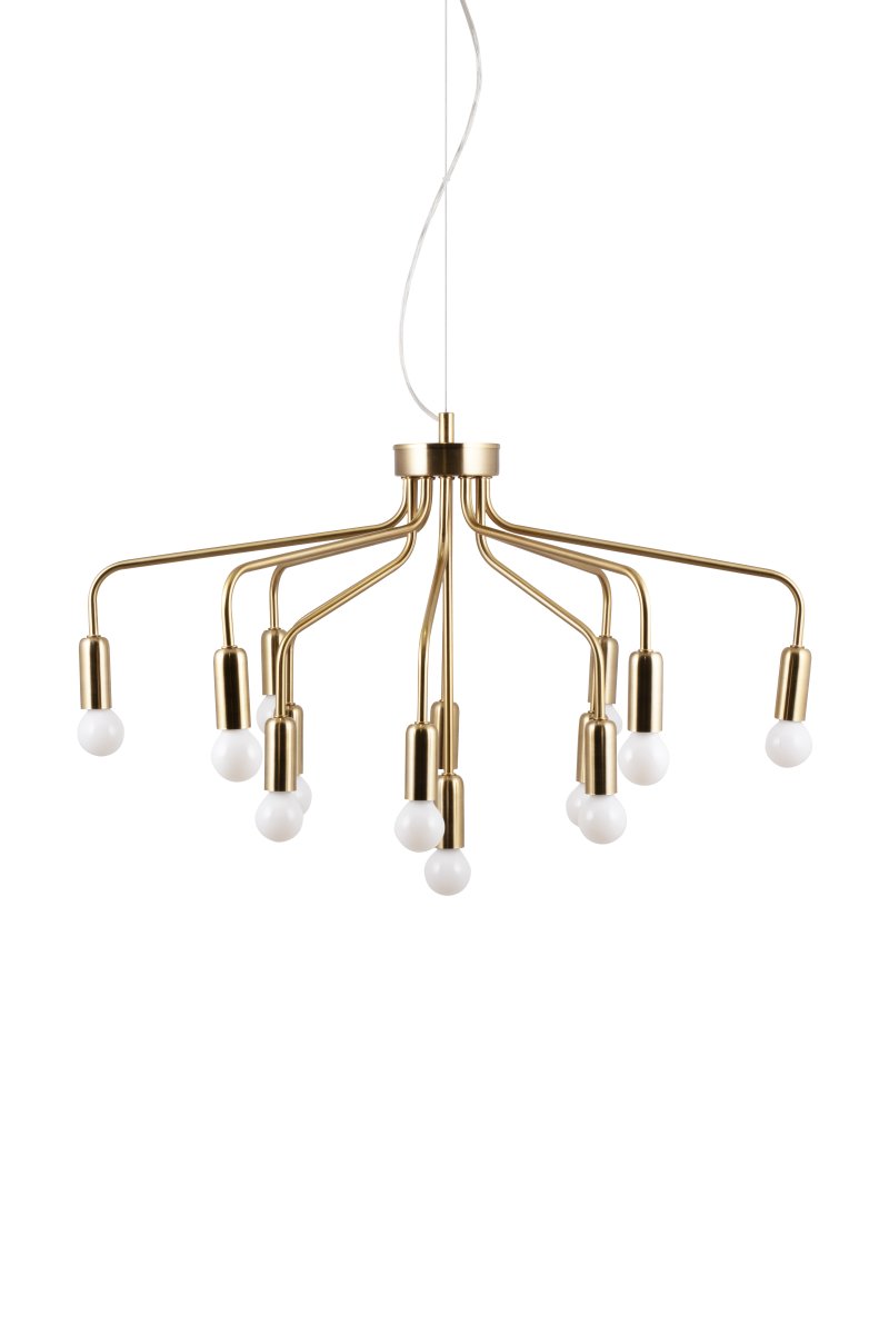 Roots Ø70 Laiton brossé suspension De Globen Lighting - Roots &auml;r en elegant och tidl&ouml;s pendel tillverkad av metall med en borstad m&auml;ssingfinish.