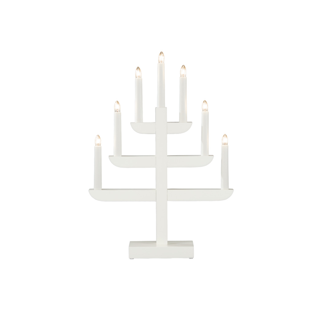Candelabra 7 Lights Blanc De Konstsmide - Livr&eacute; avec un c&acirc;ble blanc de 1,7 m, un interrupteur d'alimentation et une prise.