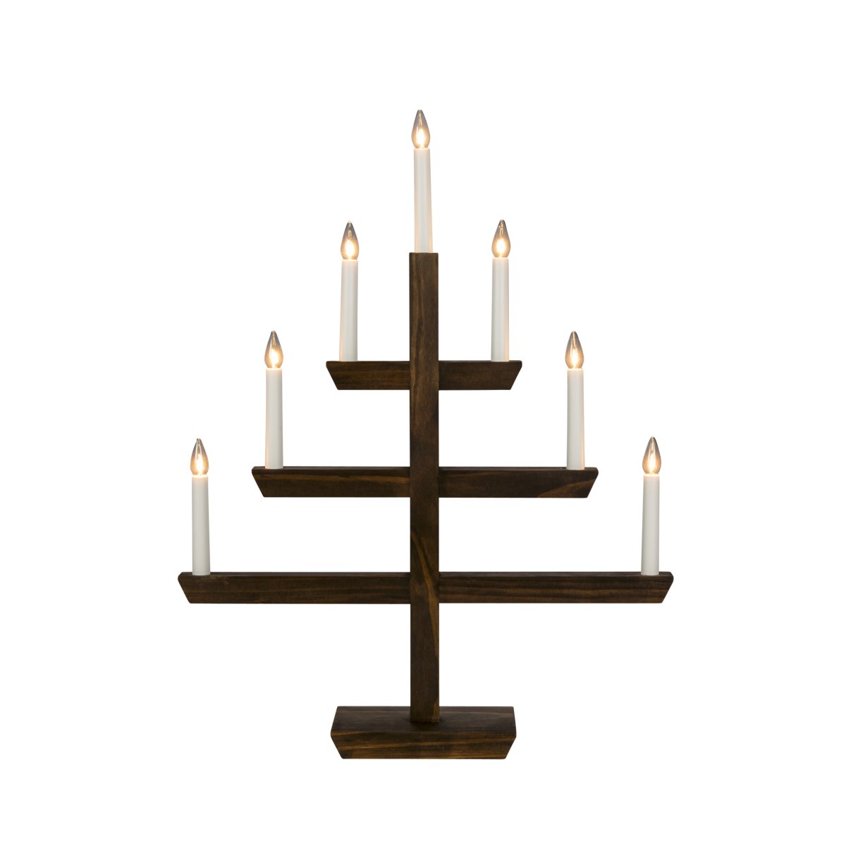 Wooden Candelabra 7 Lights Tache brune De Konstsmide - La combinaison de la sensation classique du bois et de la forme moderne en fait un ajout &eacute;l&eacute;gant &agrave; n'importe quelle maison.