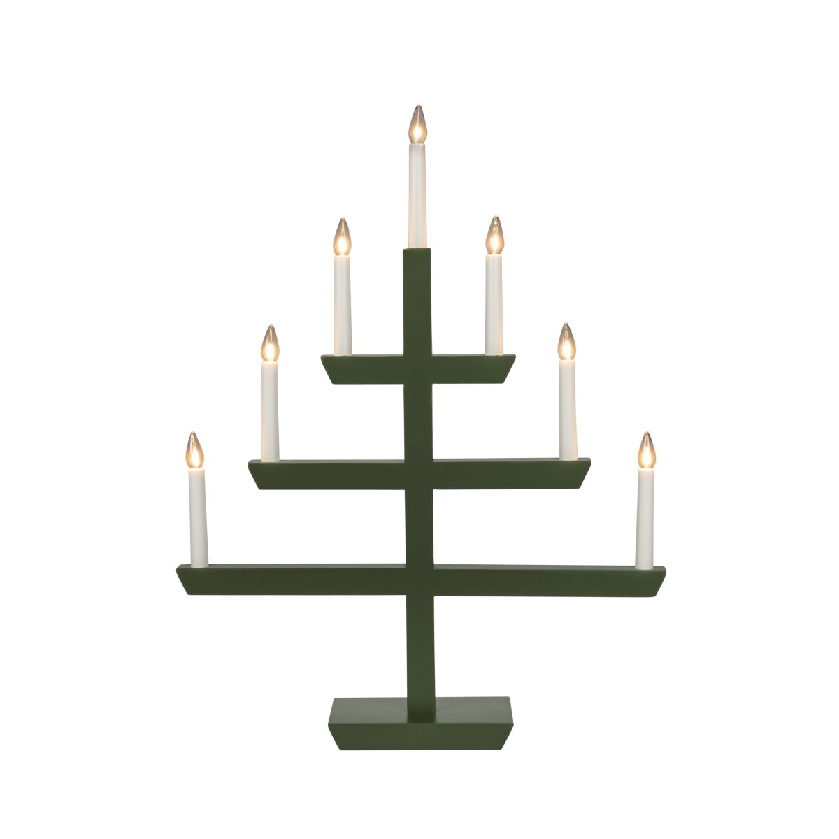 Wooden Candelabra 7 Lights Vert foncé De Konstsmide - La combinaison de la sensation classique du bois et de la forme moderne en fait un ajout &eacute;l&eacute;gant &agrave; n'importe quelle maison.