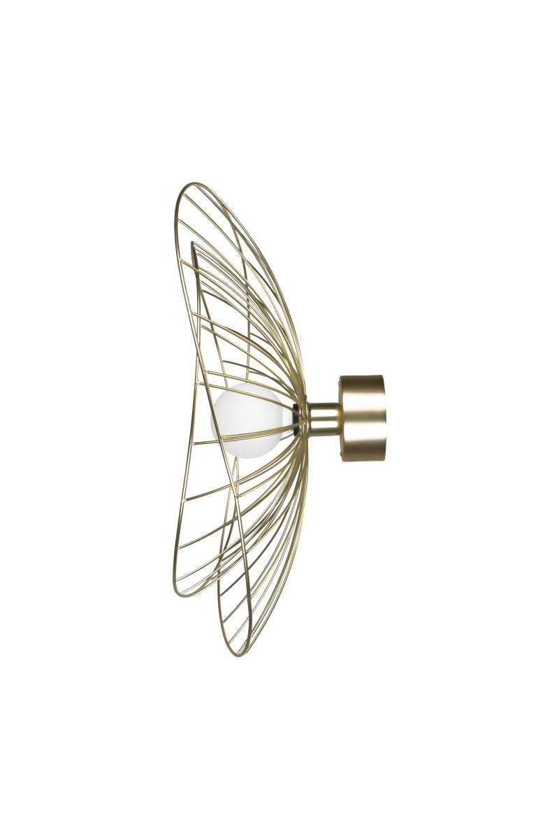 Ray Ø60 Laiton brossé applique murale De Globen Lighting - Une fois fixé au plafond, le luminaire est dimmable.