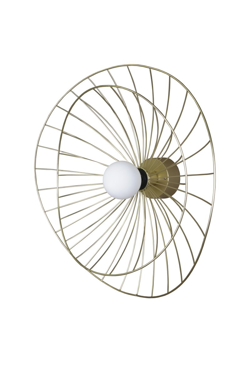 Ray Ø60 Laiton brossé applique murale De Globen Lighting - Une fois fixé au plafond, le luminaire est dimmable.