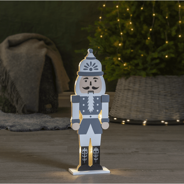 Nutcracker 52cm Gris De Star Trading - D&eacute;corez votre bureau ou une &eacute;tag&egrave;re avec ce casse-noisette pendant les f&ecirc;tes de No&euml;l et de l'Avent.