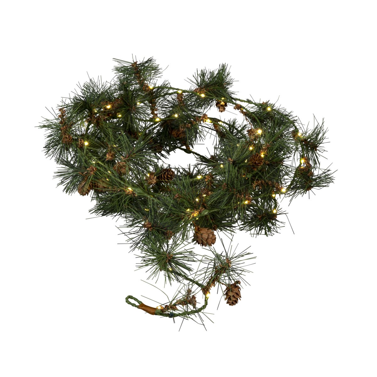 Guirlande 6m Vert De Konstsmide - Cette guirlande d'aiguilles de pin artificielles et de petites pommes de pin cr&eacute;e une ambiance hivernale chaleureuse et accueillante.