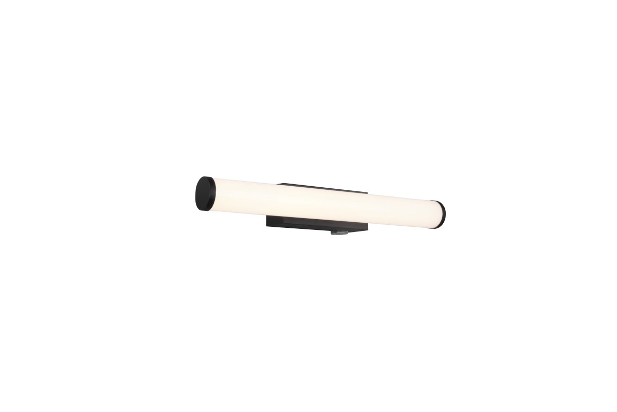 Mattimo 40cm Noir lampe de salle de bain De Trio Lighting - Avec son design allongé et sa lumière douce et uniforme, il est idéal pour une utilisation au-dessus du miroir à 40,5 cm.