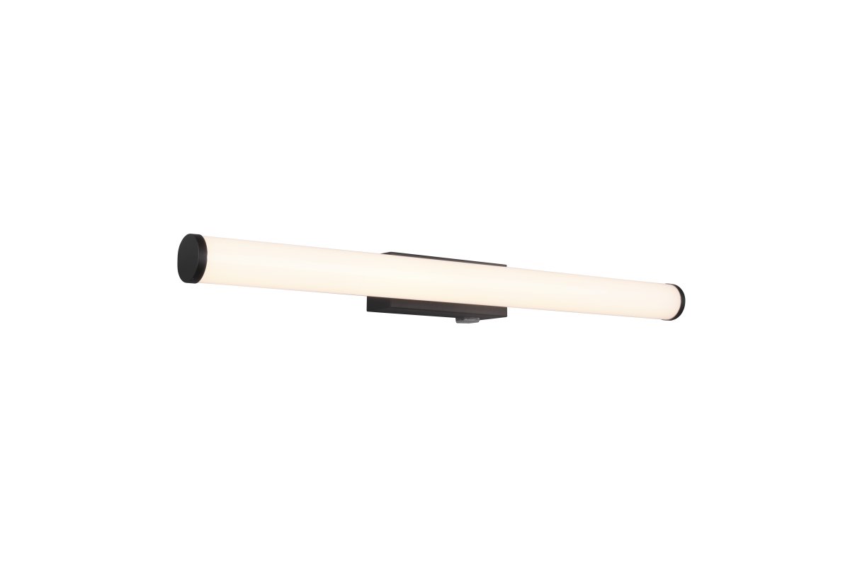 Mattimo 60cm Noir lampe de salle de bain De Trio Lighting - Avec son design allongé et sa lumière douce et uniforme, il est idéal pour une utilisation au-dessus du miroir à 60 cm.