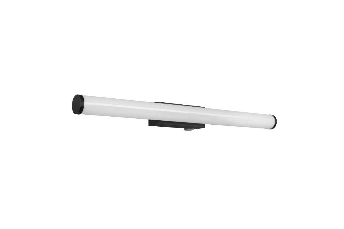 Mattimo 60cm Noir lampe de salle de bain De Trio Lighting - Avec son design allongé et sa lumière douce et uniforme, il est idéal pour une utilisation au-dessus du miroir à 60 cm.
