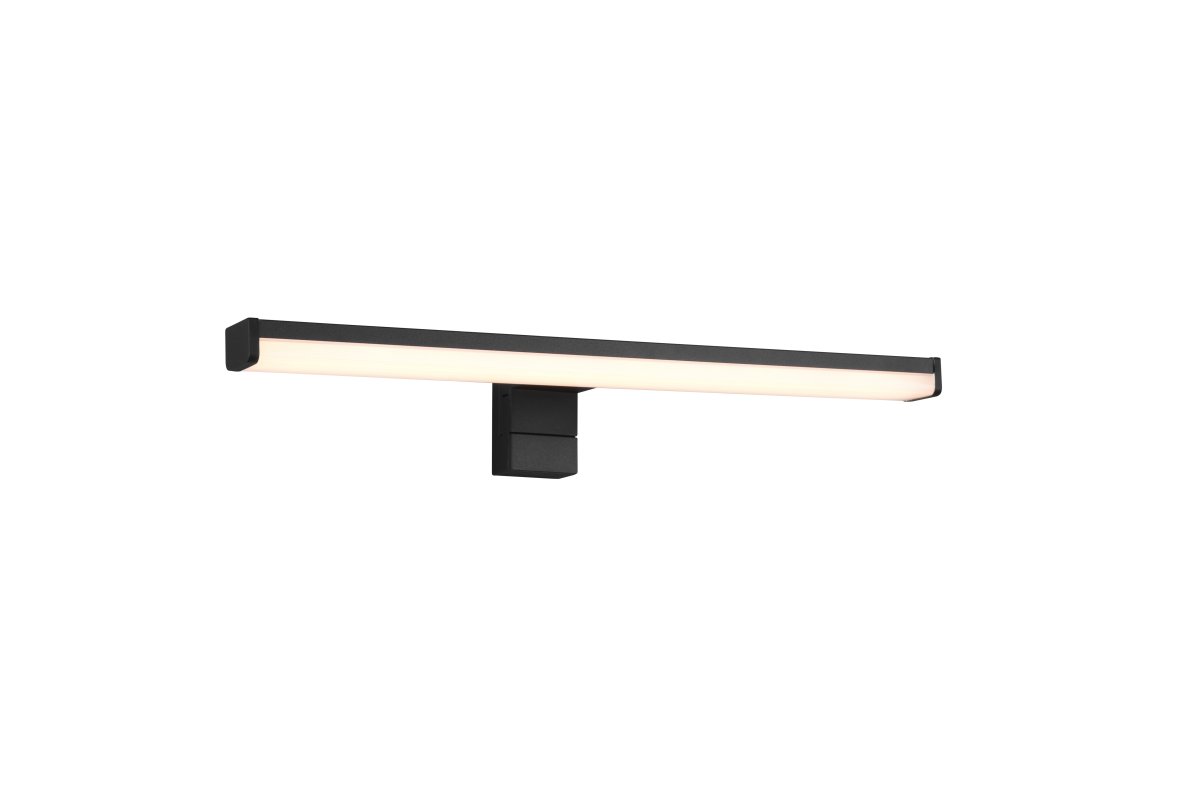 Lino 40cm Noir lampe de salle de bain De Trio Lighting - La lampe est dotée de LED intégrées de 3000K et 900lm.